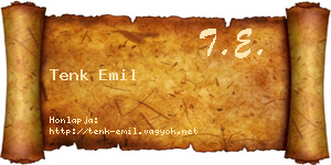 Tenk Emil névjegykártya